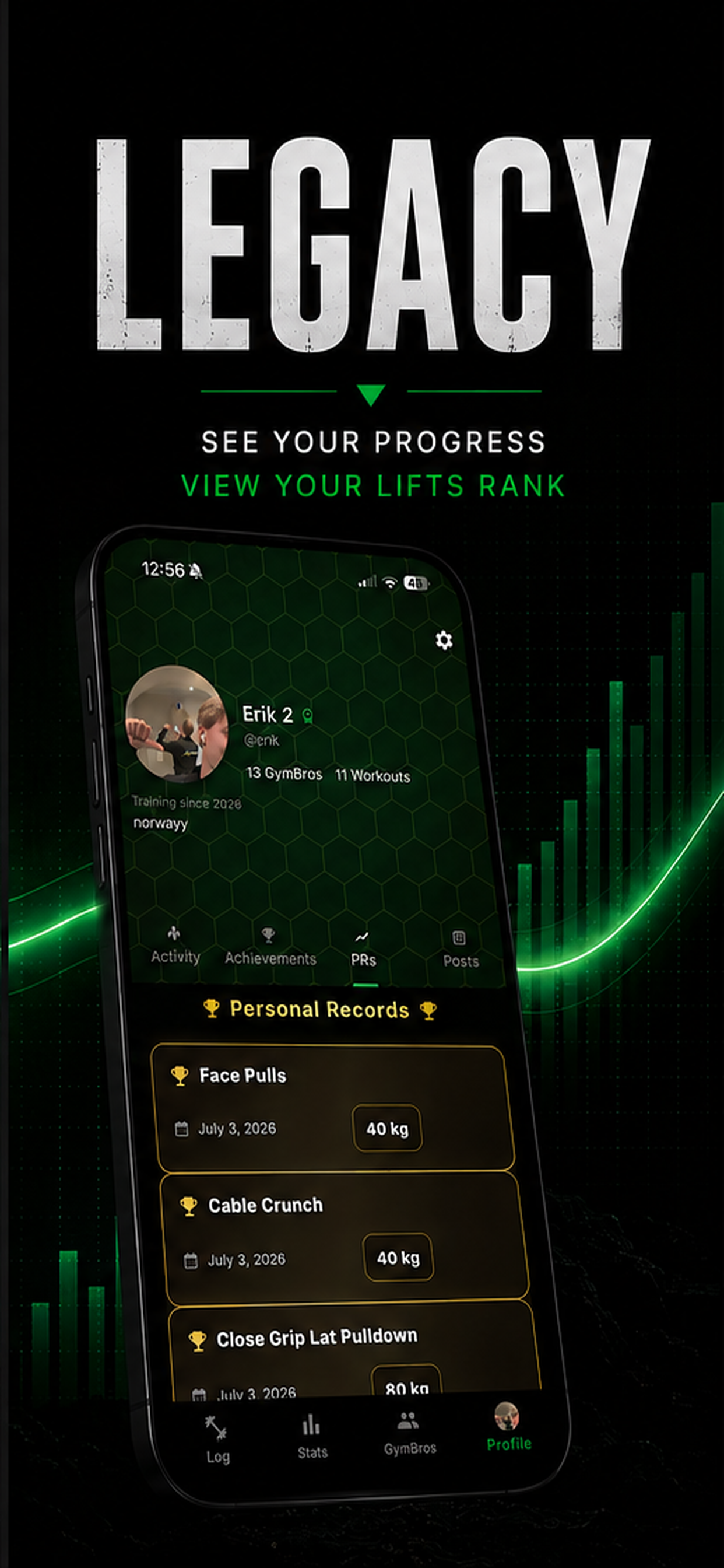 See your progress and lift rank